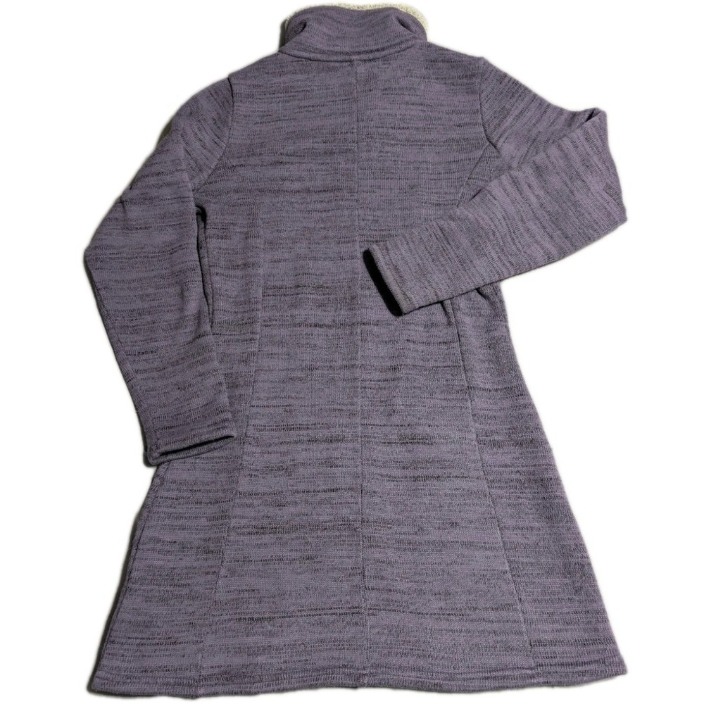 Kuhl Alaska Long Sweater Womens XS Purple Sherpa Fleece Full Zip Knit Jacket - Picture 4 of 9